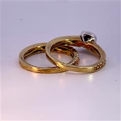 Lady's Silver-Diamond Ring 24 Diamonds .28 Carat T.W. 925 Silver 5.1g Size:7